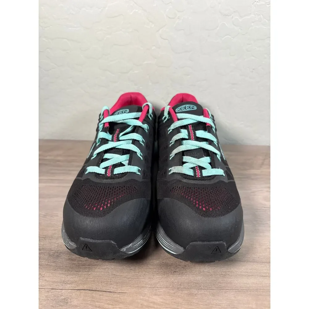 KEEN Vista Energy‎ Utility Shoes Women's 11 M Black Teal Pink Work Sneakers